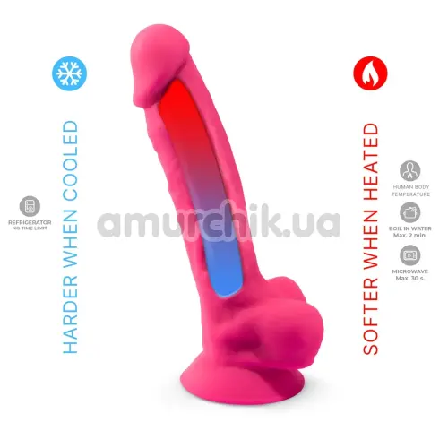 Вібратор Silexd Premium Silicone Dildo Model 1 Size 8 LRS, рожевий