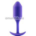 Анальная пробка со смещенным центром тяжести B-Vibe Snug Plug 2, фиолетовая - Фото №1