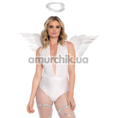 Комплект аксессуаров ангела Leg Avenue Feather Angel Wings & Halo Accessory Kit белый: крылья + нимб - Фото №1