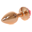 Анальная пробка с розовой розочкой Exclusivity Jewellery Red Gold Rose Plug, золотая - Фото №3