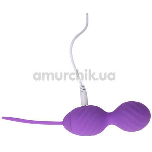Вагінальні кульки з вібрацією M-Mello Ridged Vibrating Bullet, фіолетові