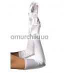 Перчатки Extra Long Satin Gloves, белые - Фото №1