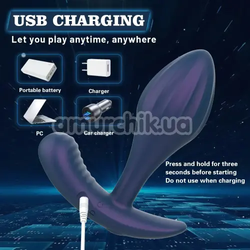 Анальна пробка з вібрацією Odeco Every Night Toys Miah, чорна