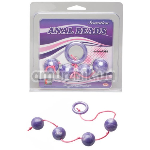 Анальний ланцюжок Sensation Anal Beads Large, фіолетовий