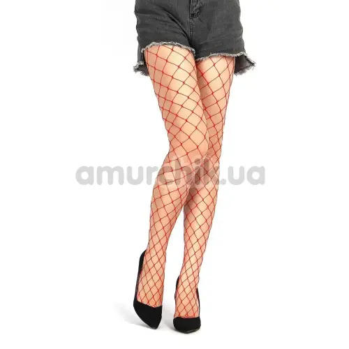 Колготки Star Night Fence Net Pantyhose, червоні