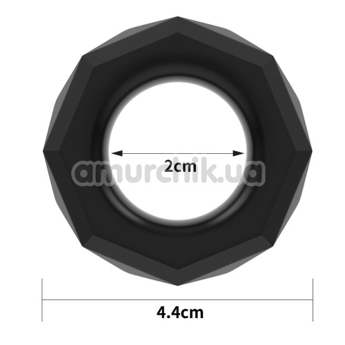Ерекційне кільце Power Plus Cock Ring Series LV1434, чорне