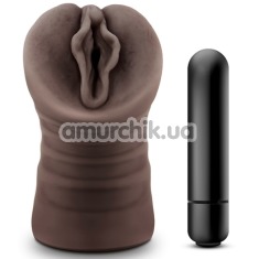 Штучна вагіна з вібрацією Hot Chocolate Alexis, коричнева - Фото №1