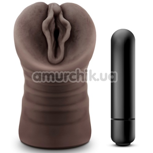 Искусственная вагина с вибрацией Hot Chocolate Alexis, коричневая - Фото №1