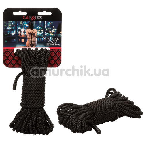 Бондажна мотузка Scandal BDSM Rope, чорна
