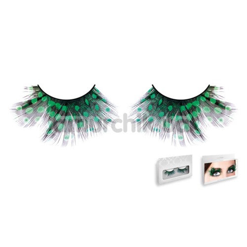 Ресницы Black-Green Feather Eyelashes (модель 639)