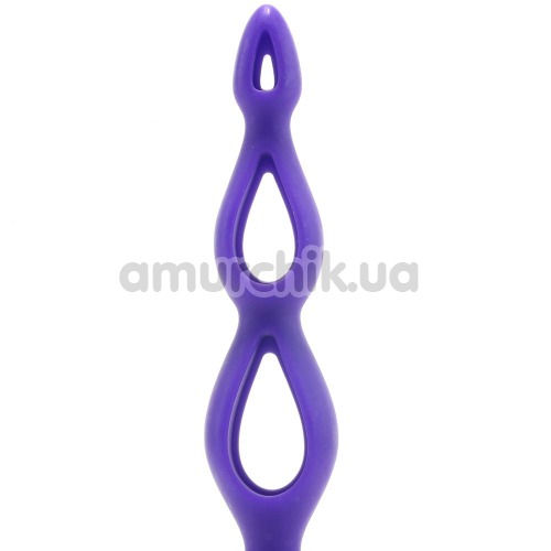 Анальная пробка Booty Call Silicone Triple Probe, фиолетовая