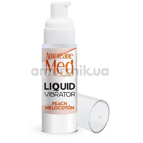 Лубрикант с эффектом вибрации Amoreane Med Liquid Vibrator Peach - персик, 30 мл