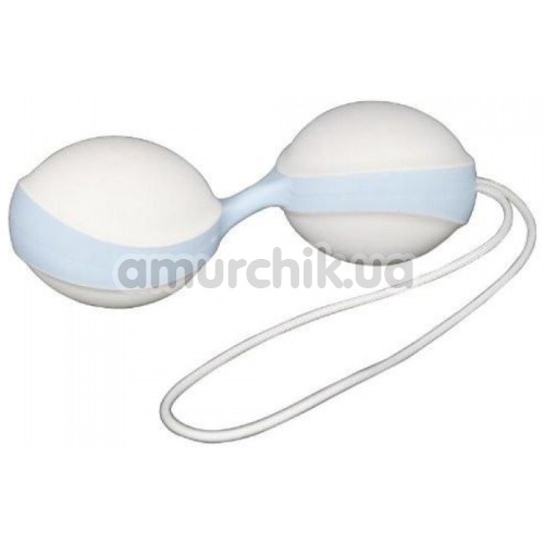 Вагинальные шарики Amor Gym Balls Duo, бело-голубые
