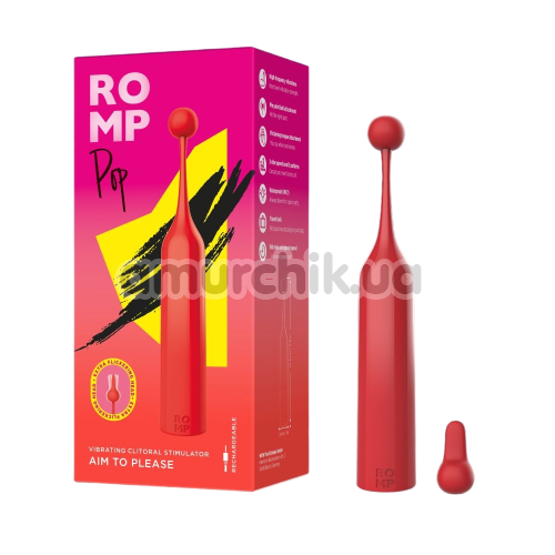 Клиторальный вибратор Romp Pop, красный