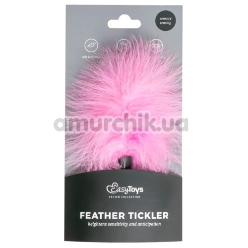 Перышко для ласк Easy Toys Feather Tickler XS, розовое