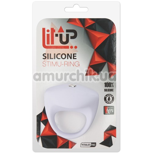 Виброкольцо Lit-Up Silicone Stimu-Ring 8, белое