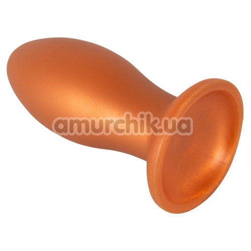 Анальная пробка Anos Big Soft Butt Plug, оранжевая