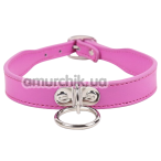 Ошейник DS Fetish Collar With Ring, розовый - Фото №1
