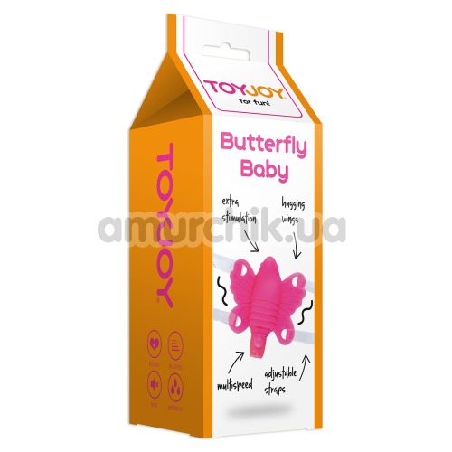 Вибратор-бабочка Butterfly Baby, розовая