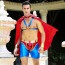 Костюм супермена JSY Superman красно-синий: шорты + топ + плащ + напульсники - Фото №2