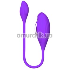 Симулятор орального секса с виброяйцом 2 in 1 Clit Sucker Massager PL-VR293, фиолетовый - Фото №1