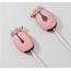 Зажимы на соски с ошейником Qingnan No.2 Vibrating Nipple Clamps And Choker Set, розовые - Фото №2