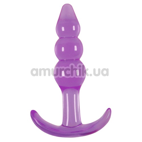 Анальная пробка Jelly Rancher Ripple T-Plug, фиолетовая - Фото №1