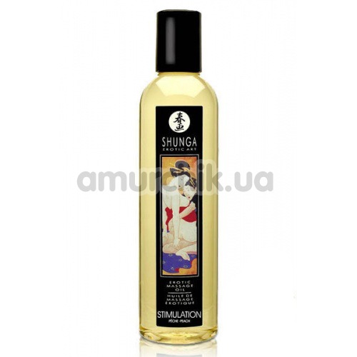 Масажна олія Shunga Erotic Massage Oil Stimulation Peach - персик, 250 мл