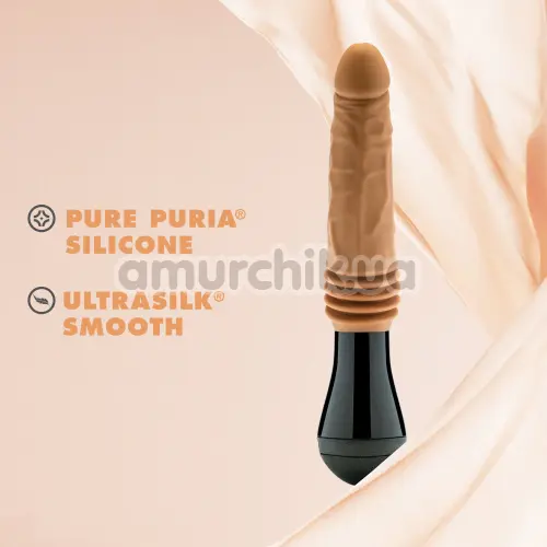 Вибратор с толчками Dr. Skin Silicone Dr. Arthur 5, светло-коричневый