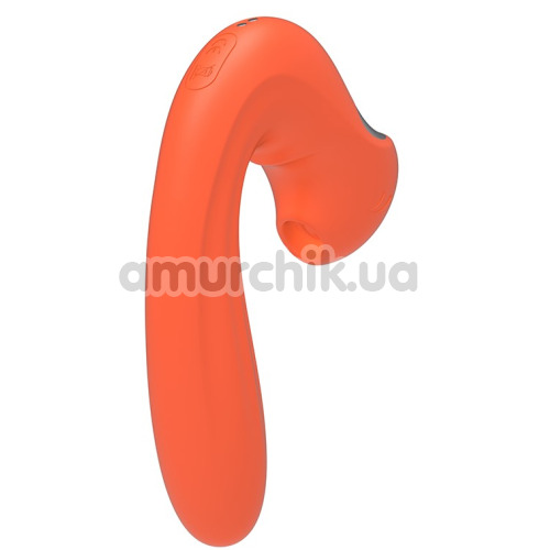 Симулятор орального сексу для жінок з вібрацією Kissen Kraken, помаранчевий