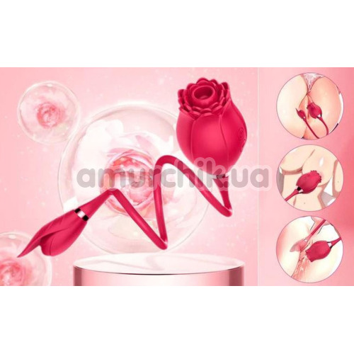 Симулятор орального секса для женщин с виброяйцом Boss Series Miss Coyness, розовый