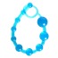 Анальная цепочка Anal Beads с петелькой, голубая - Фото №3