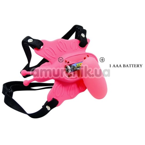 Вибратор-бабочка Ultra Passionate Harness, розовый