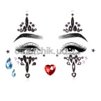 Прикраса для обличчя Harlequin Clown Jewels Sticker, чорна - Фото №1