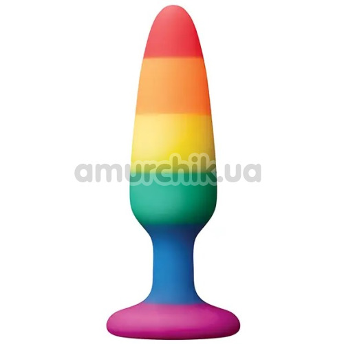 Анальная пробка Colours Pleasure Small Plug Pride Edition, радужная - Фото №1