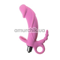 Анально-вагинально-клиторальный вибратор Fabulous Lover, розовый - Фото №1