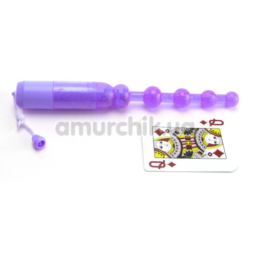 Анальная цепочка с вибрацией Pleasure Beads фиолетовая