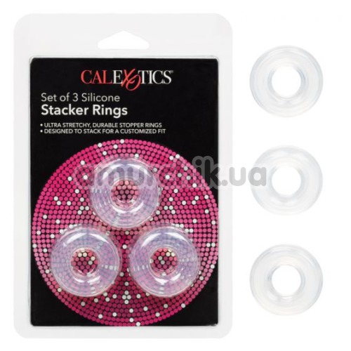 Набор эрекционных колец Silicone Set Of 3 Stacker Rings, прозрачный