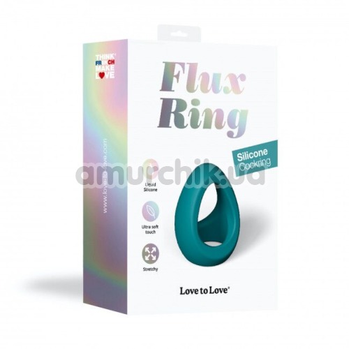 Эрекционное кольцо для члена Love To Love Flux Ring, бирюзовое