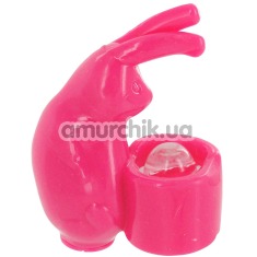 Вибронасадка на палец Bitty Bunny Fingertip Vibe, розовая - Фото №1