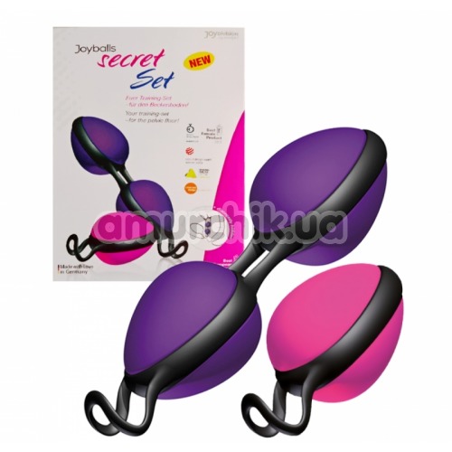 Набір вагінальних кульок Joyballs Secret Set, фіолетово-рожевий