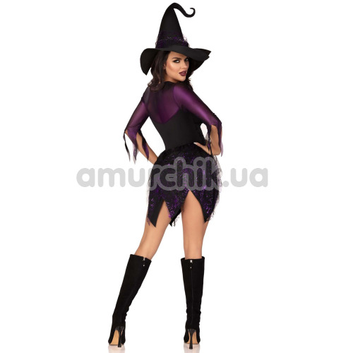 Костюм ведьмы Leg Avenue Mystical Witch черный: платье + шляпа