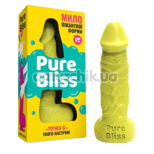Мило у вигляді пеніса з присоскою Pure Bliss Mini, жовте