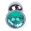 Анальная пробка с зеленым кристаллом Exclusivity Jewellery Dark Silver Plug, серебряная - Фото №5