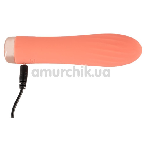Вібратор Peachy Mini Ribbed Vibrator, помаранчевий