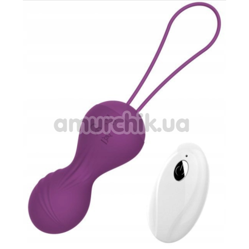 Вагинальные шарики с вибрацией Boss Remote Control Tighten Vibrating Egg, фиолетовые