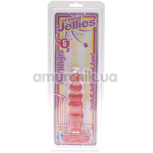 Анальная пробка Crystal Jellies 14 см розовая