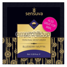 Лубрикант Sensuva Ultra-Thick Water-Based Blueberry Muffin - чорничний кекс, 6 мл - Фото №1