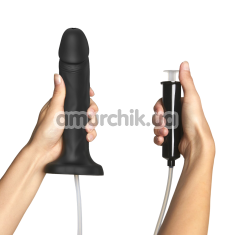 Фаллоимитатор с эякуляцией Strap-On-Me Squirting Cum Realistic Dildo XL, черный - Фото №1