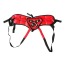 Трусики для страпона Sportsheets Plus Size Red Lace with Satin Corsette Strap-On, червоні - Фото №3